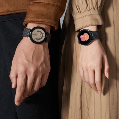 Galaxy Watch 4 40mm Karbon Fiber Pitaka Modern Serisi Black-Grey Twill Kordon - 22