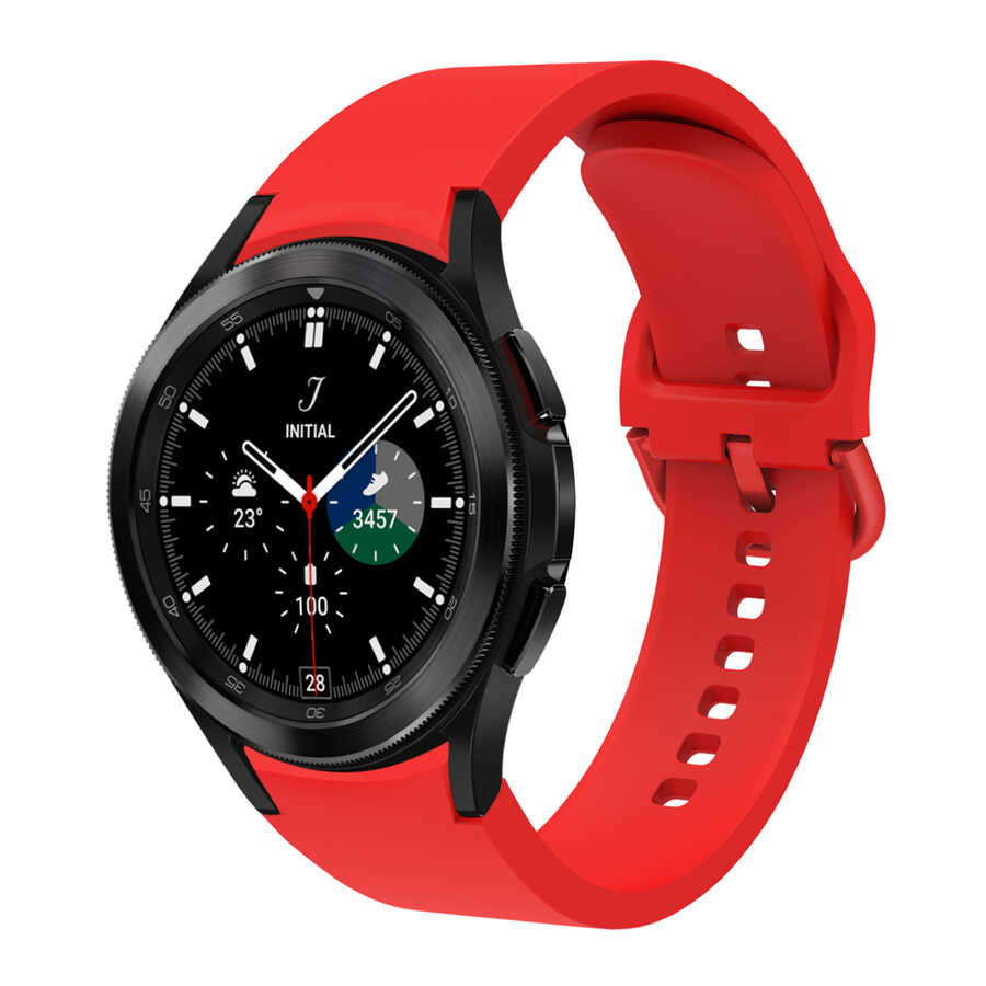 Galaxy Watch 4 Classic 46mm KRD-50 Silikon Kordon - Kırmızı
