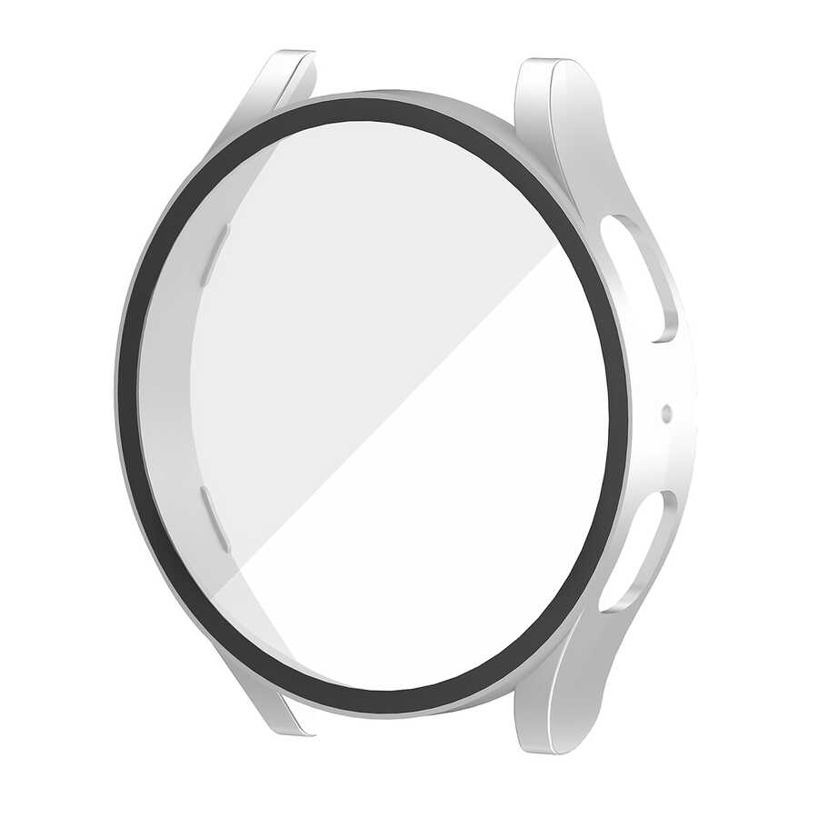 Galaxy Watch 5 40mm Sert PC Kasa ve Ekran Koruyucu Zore Watch Gard 14 - Gümüş