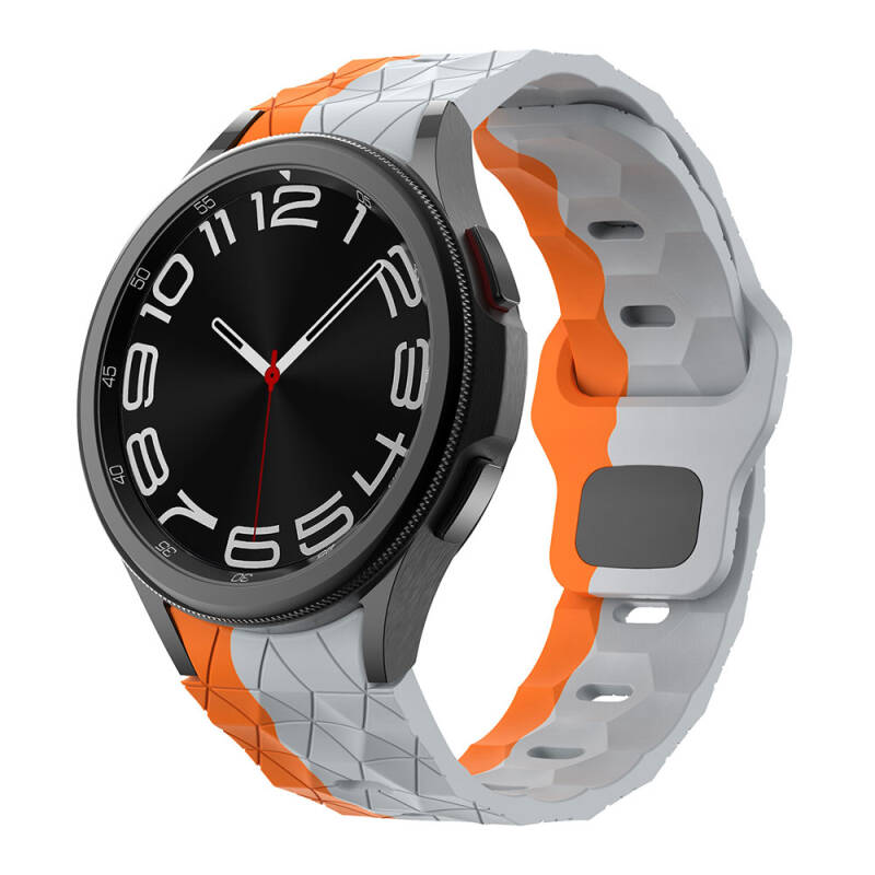 Galaxy Watch 5 44mm Zore KRD-116 20mm Futbol Desenli Spor Tasarımlı Silikon Kordon - 2