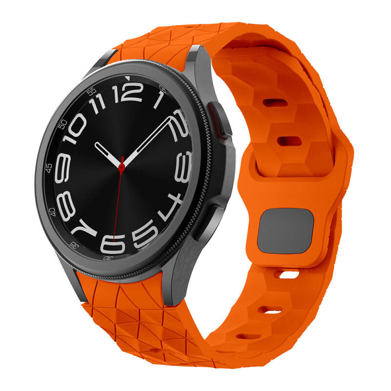 Galaxy Watch 5 44mm Zore KRD-116 20mm Futbol Desenli Spor Tasarımlı Silikon Kordon - 15