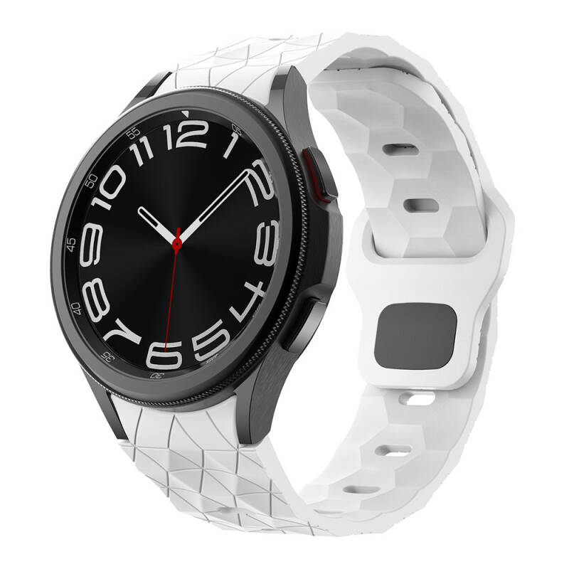 Galaxy Watch 5 44mm Zore KRD-116 20mm Futbol Desenli Spor Tasarımlı Silikon Kordon - 8