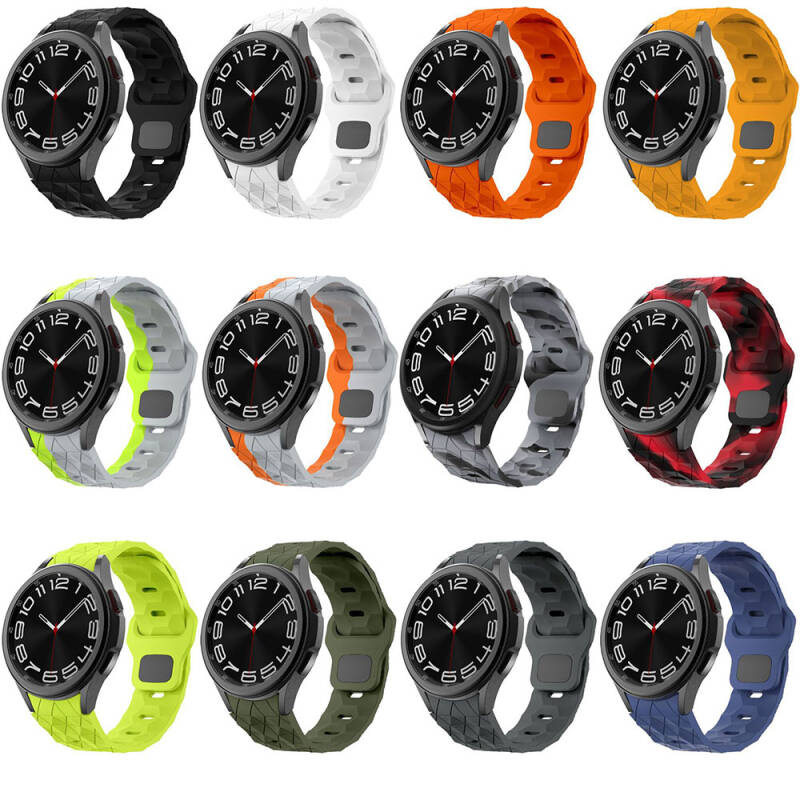 Galaxy Watch 5 44mm Zore KRD-116 20mm Futbol Desenli Spor Tasarımlı Silikon Kordon - 49