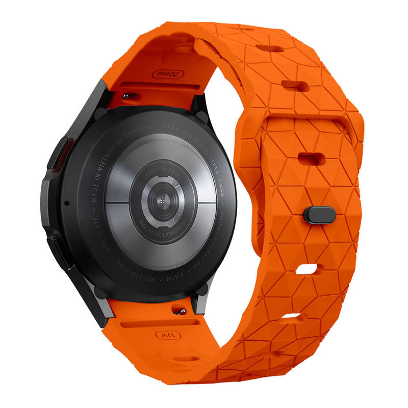 Galaxy Watch 5 44mm Zore KRD-116 20mm Futbol Desenli Spor Tasarımlı Silikon Kordon - 27