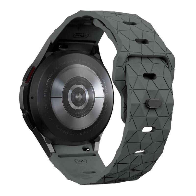 Galaxy Watch 5 44mm Zore KRD-116 20mm Futbol Desenli Spor Tasarımlı Silikon Kordon - 36