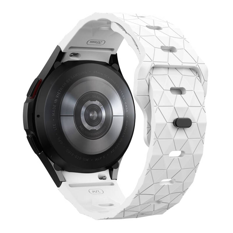 Galaxy Watch 5 44mm Zore KRD-116 20mm Futbol Desenli Spor Tasarımlı Silikon Kordon - 39
