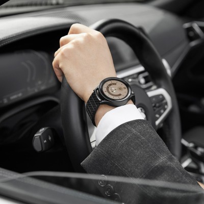 Galaxy Watch 5 Pro 45mm Carbon Fiber Pitaka Modern Series Black-Grey Twill Band - 20