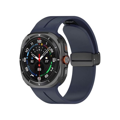 Galaxy Watch 8 44mm Zore KRD-84 22mm Silicone Band Navy blue