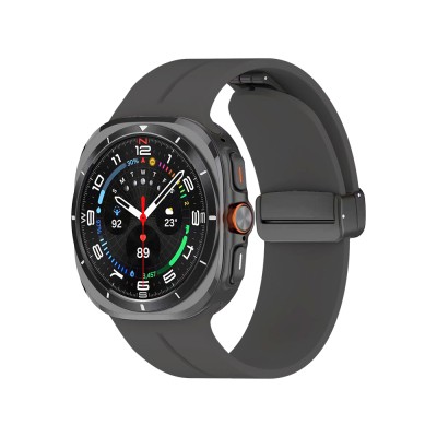 Galaxy Watch 8 44mm Zore KRD-84 22mm Silikon Kordon Koyu Gri