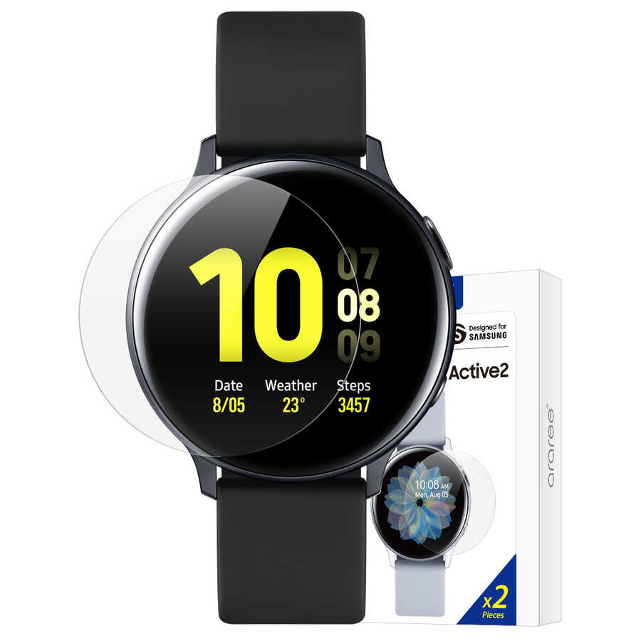 Galaxy Watch Active 2 44mm Araree Pure Diamond Pet Ekran Koruyucu - Renksiz