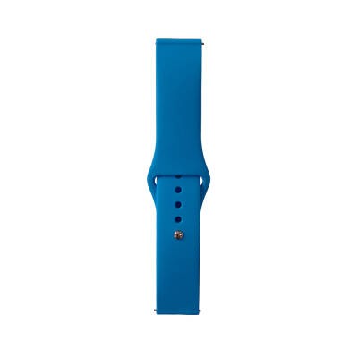 Galaxy Watch Active 2 44mm Band Serisi 20mm Klasik Kordon Silikon Strap Kayış Mavi