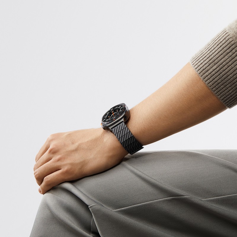Galaxy Watch Ultra 47mm Carbon Fiber Pitaka Modern Series Black-Grey Twill Band - 12