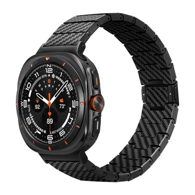 Galaxy Watch Ultra 47mm Karbon Fiber Pitaka Modern Serisi Black-Grey Twill Kordon - Pitaka