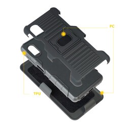 Galaxy XCover Pro Kılıf Zore Double Clip Kapak - 4