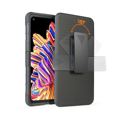 Galaxy XCover Pro Kılıf Zore Double Clip Kapak - 8