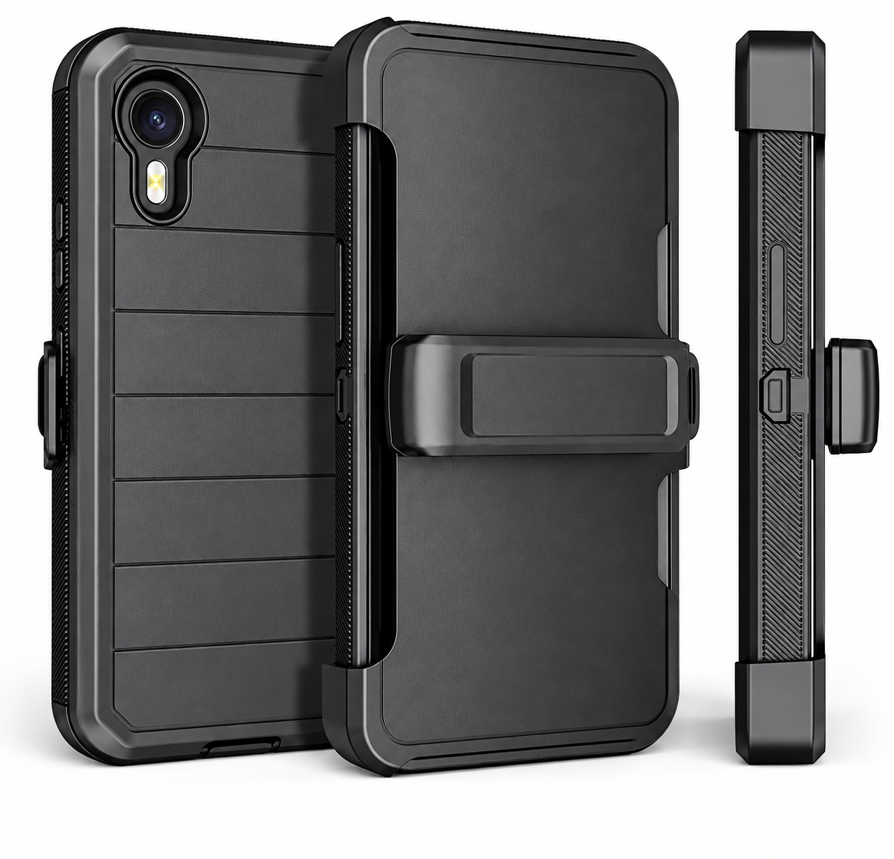 Galaxy XCover7 Kılıf Zore Double Clip Kapak - Siyah
