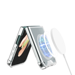 Galaxy Z Flip 3 Kılıf Wireless Şarj Özellikli Airbagli Zore Kıpta Anti Shock Magsafe Kapak - Thumbnail