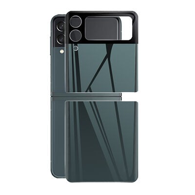 Galaxy Z Flip 3 Zore 3D Standart 2 in 1 Arka Koruyucu - 1