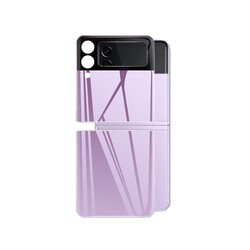 Galaxy Z Flip 3 Zore 3D Standart 2 in 1 Arka Koruyucu - 4