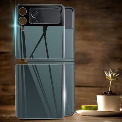 Galaxy Z Flip 3 Zore 3D Standart 2 in 1 Back Protector - 6