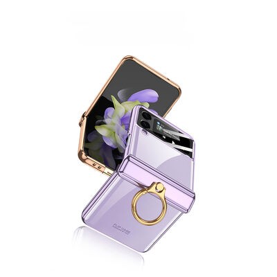 Galaxy Z Flip 4 Case Zore Kıpta Ring Lens Protected Cover - 3