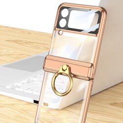 Galaxy Z Flip 4 Kılıf Zore Kıpta Yüzüklü Lens Korumalı Kapak - 2