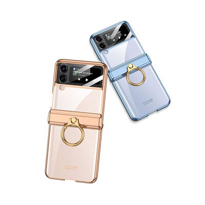 Galaxy Z Flip 4 Kılıf Zore Kıpta Yüzüklü Lens Korumalı Kapak - 5