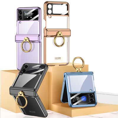 Galaxy Z Flip 4 Kılıf Zore Kıpta Yüzüklü Lens Korumalı Kapak - 6