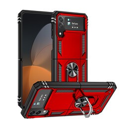 Galaxy Z Flip 4 Kılıf Zore Vega Kapak Kırmızı
