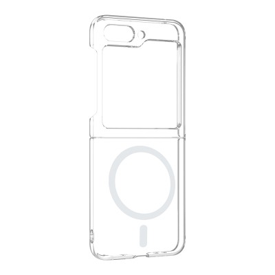Galaxy Z Flip 5 Kamera Korumalı M-Safe Şarj Özellikli Şeffaf Zore London Sert PC Kapak - 3