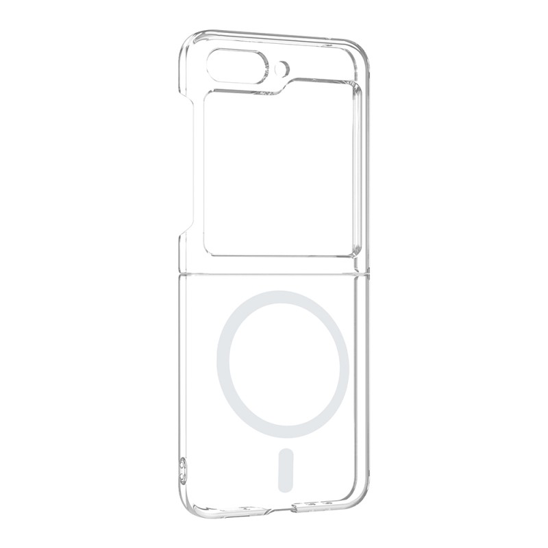 Galaxy Z Flip 5 Kamera Korumalı M-Safe Şarj Özellikli Şeffaf Zore London Sert PC Kapak - 3