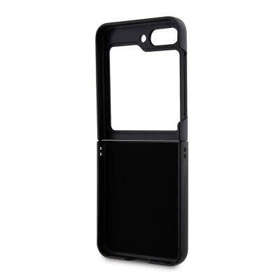 Galaxy Z Flip 5 Kılıf Ferrari Orjinal Lisanslı PU Deri Metal Logolu Multi Çizgili Kapak - 7