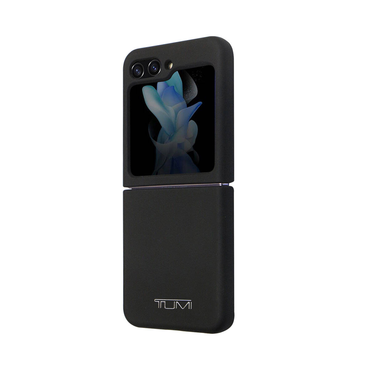 Galaxy Z Flip 5 Kılıf TUMI Liquid Silikon Metal Logo Dizayn Orjinal Lisanslı Kapak - Siyah