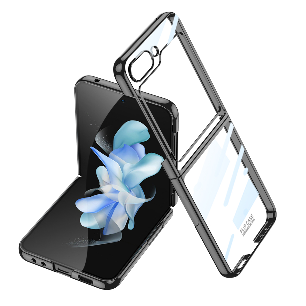 Galaxy Z Flip 5 Kılıf Zore Kıpta Lensli Kapak - Siyah