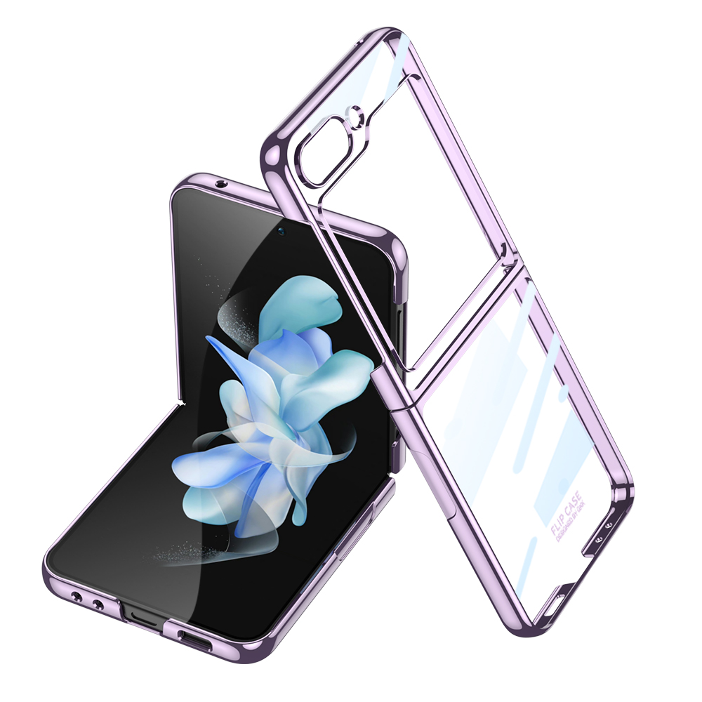 Galaxy Z Flip 5 Kılıf Zore Kıpta Lensli Kapak - Mor
