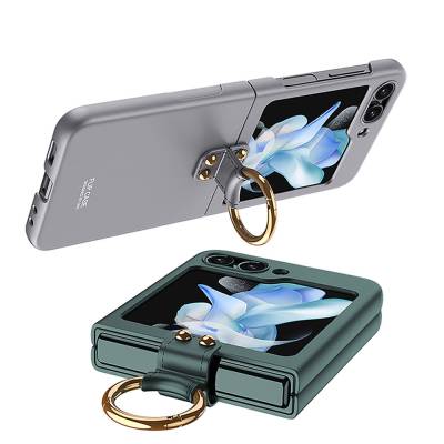 Galaxy Z Flip 5 Kılıf Zore Kıpta Yüzüklü Flip Sert Kapak - 5