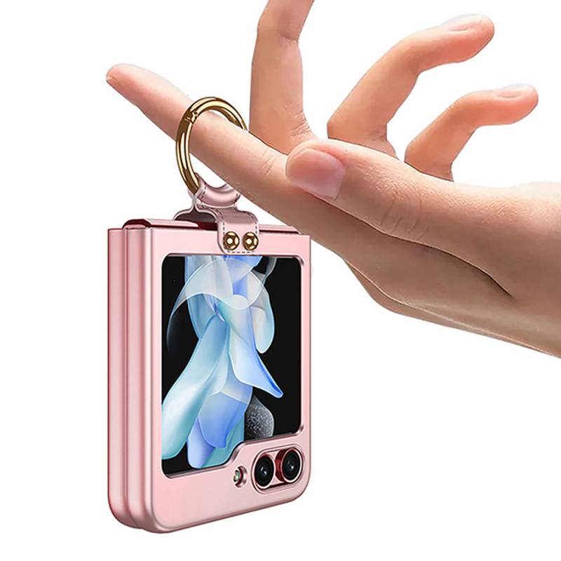 Galaxy Z Flip 5 Kılıf Zore Kıpta Yüzüklü Flip Sert Kapak - 7