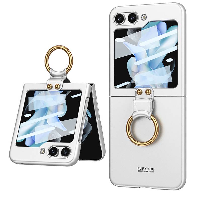 Galaxy Z Flip 5 Kılıf Zore Kıpta Yüzüklü Flip Sert Kapak - 2