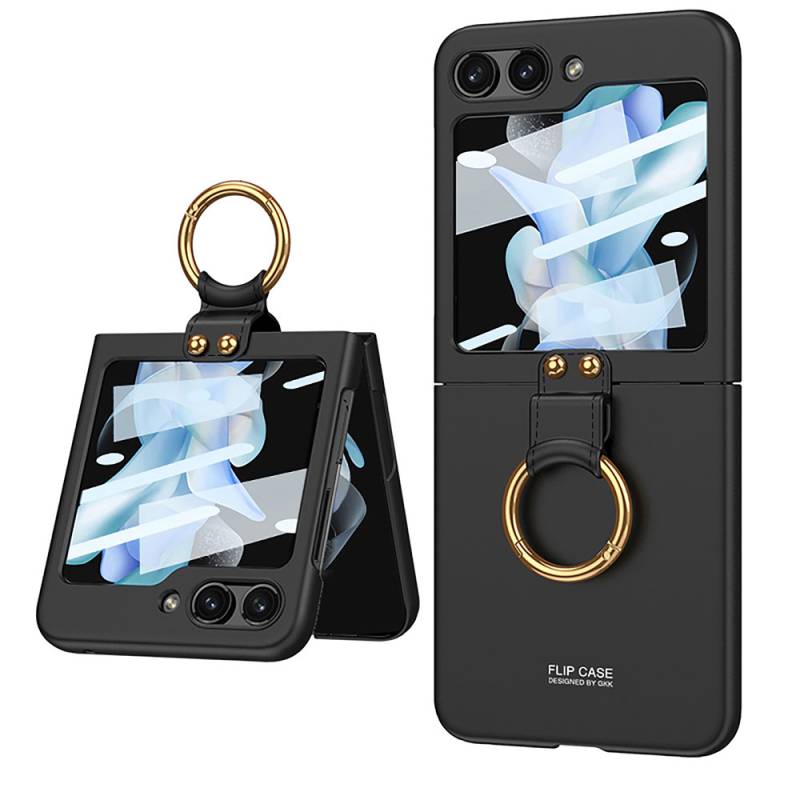 Galaxy Z Flip 5 Kılıf Zore Kıpta Yüzüklü Flip Sert Kapak - 6