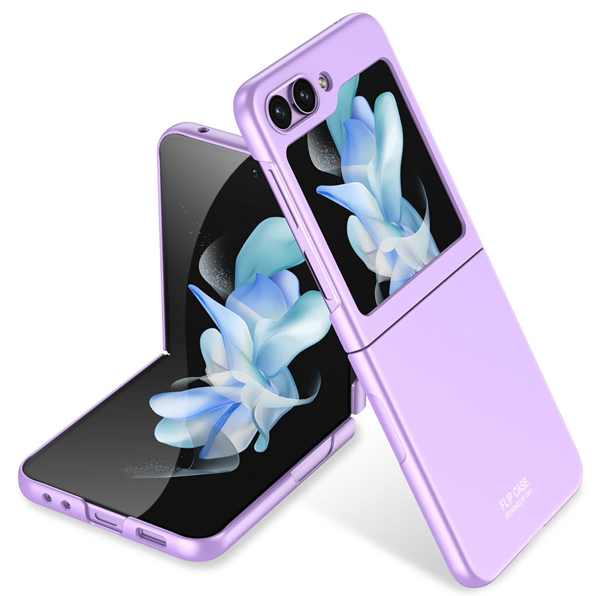 Galaxy Z Flip 5 Kılıf Zore Sert Kıpta Kapak - Mor