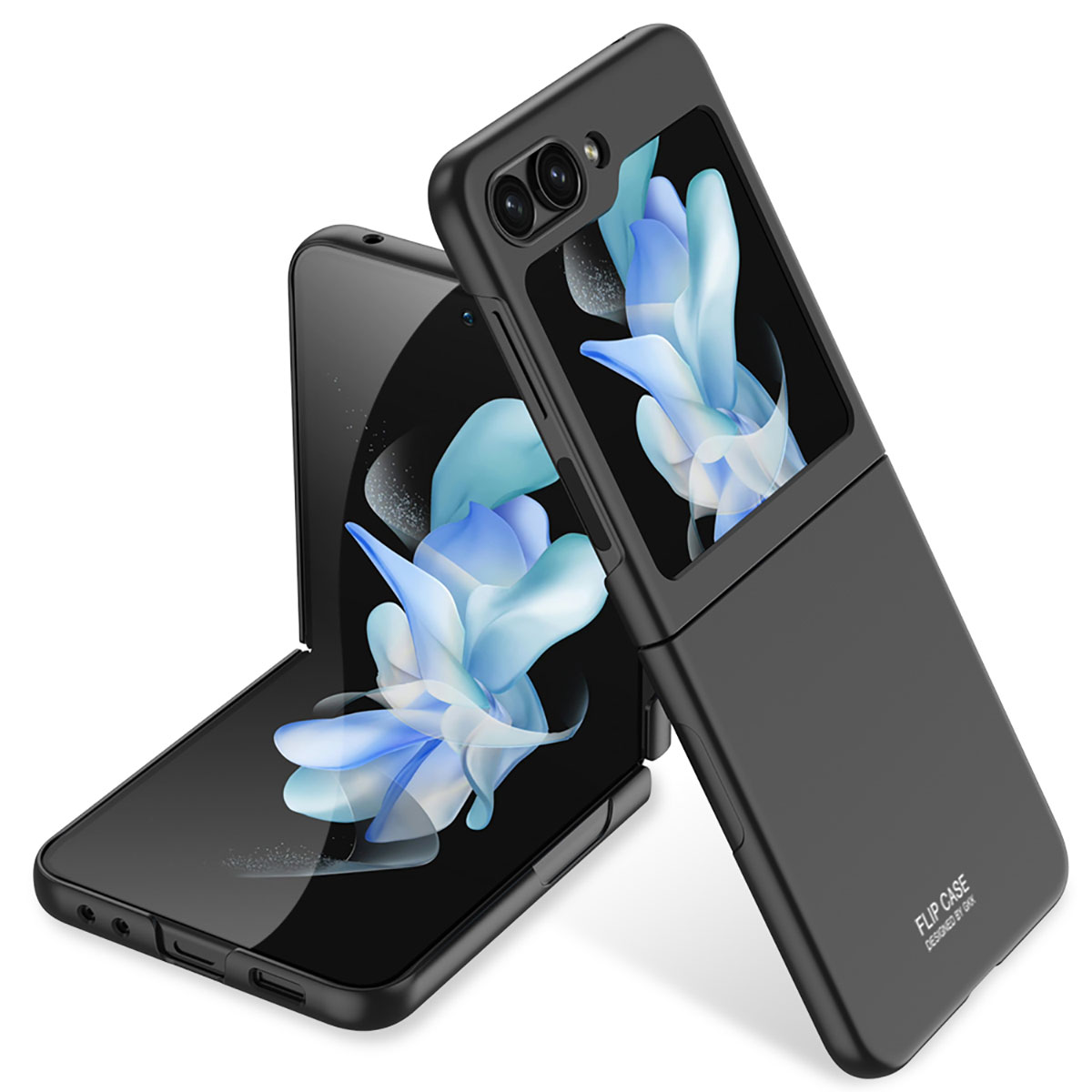 Galaxy Z Flip 5 Kılıf Zore Sert Kıpta Kapak - Siyah
