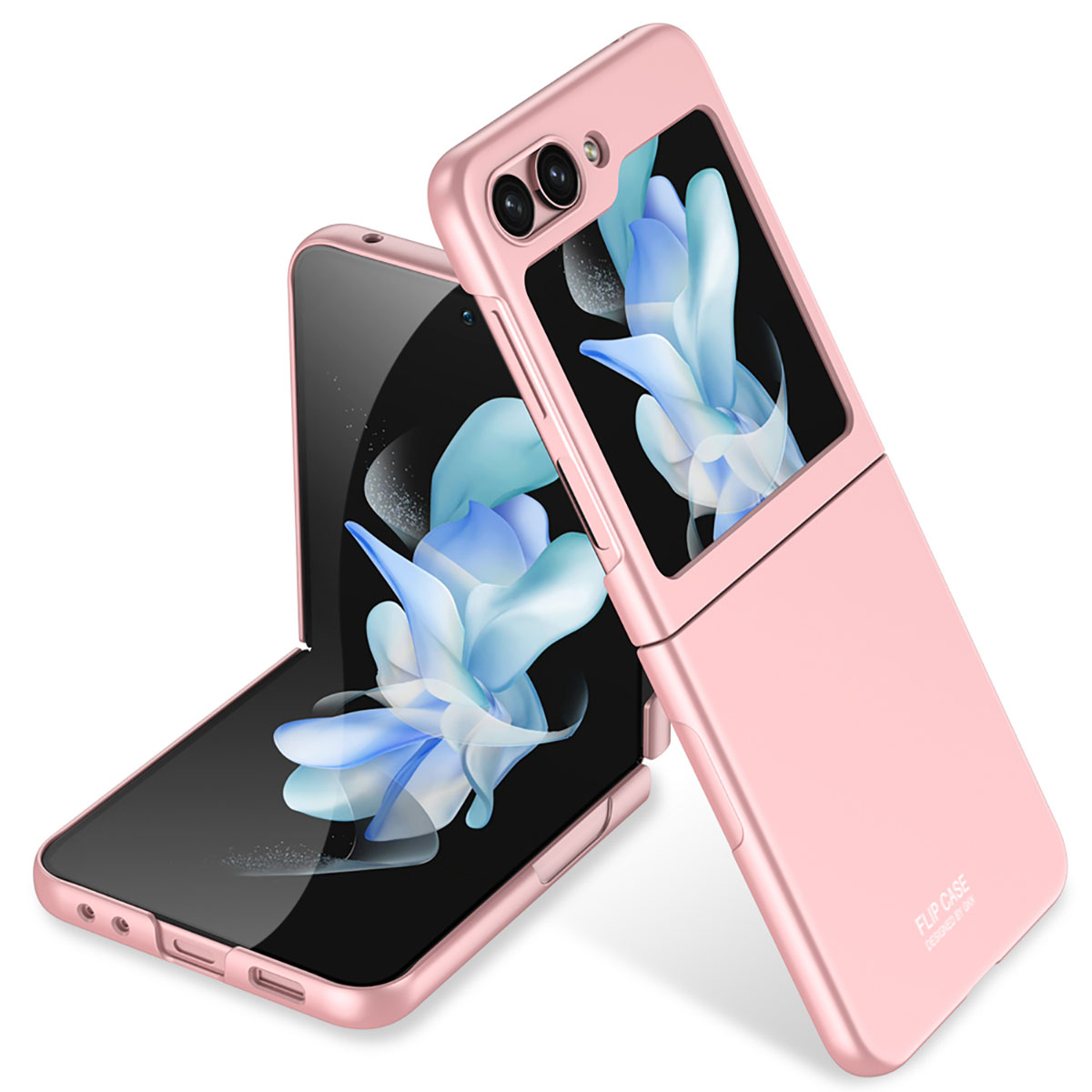 Galaxy Z Flip 5 Kılıf Zore Sert Kıpta Kapak - Pembe
