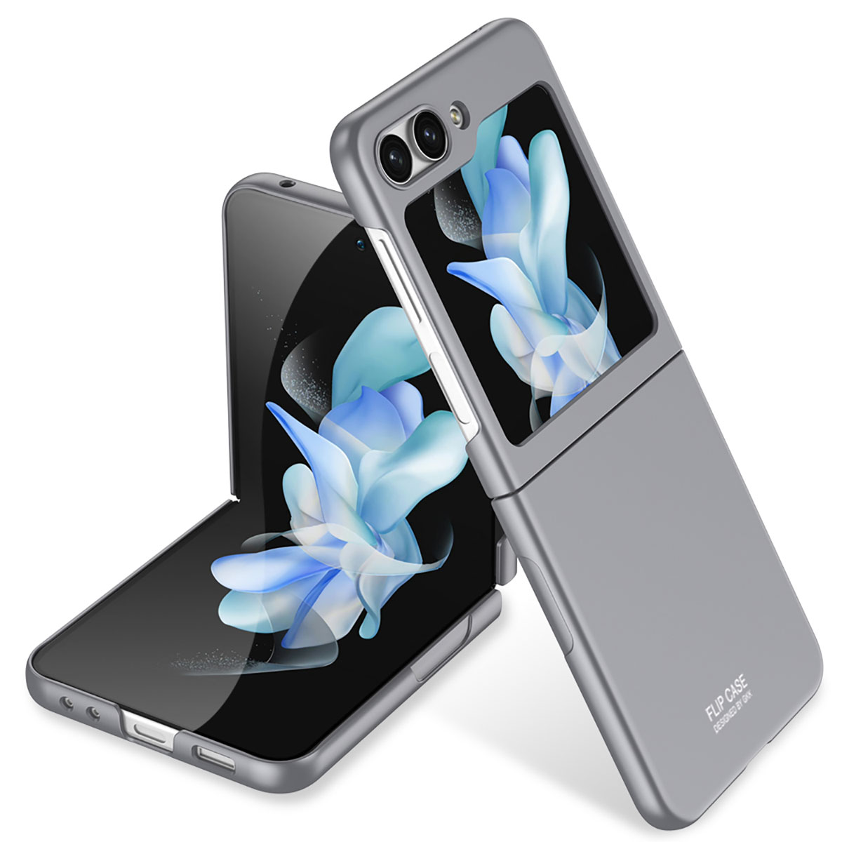 Galaxy Z Flip 5 Kılıf Zore Sert Kıpta Kapak - Gri