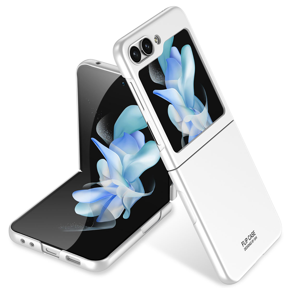 Galaxy Z Flip 5 Kılıf Zore Sert Kıpta Kapak - Gümüş