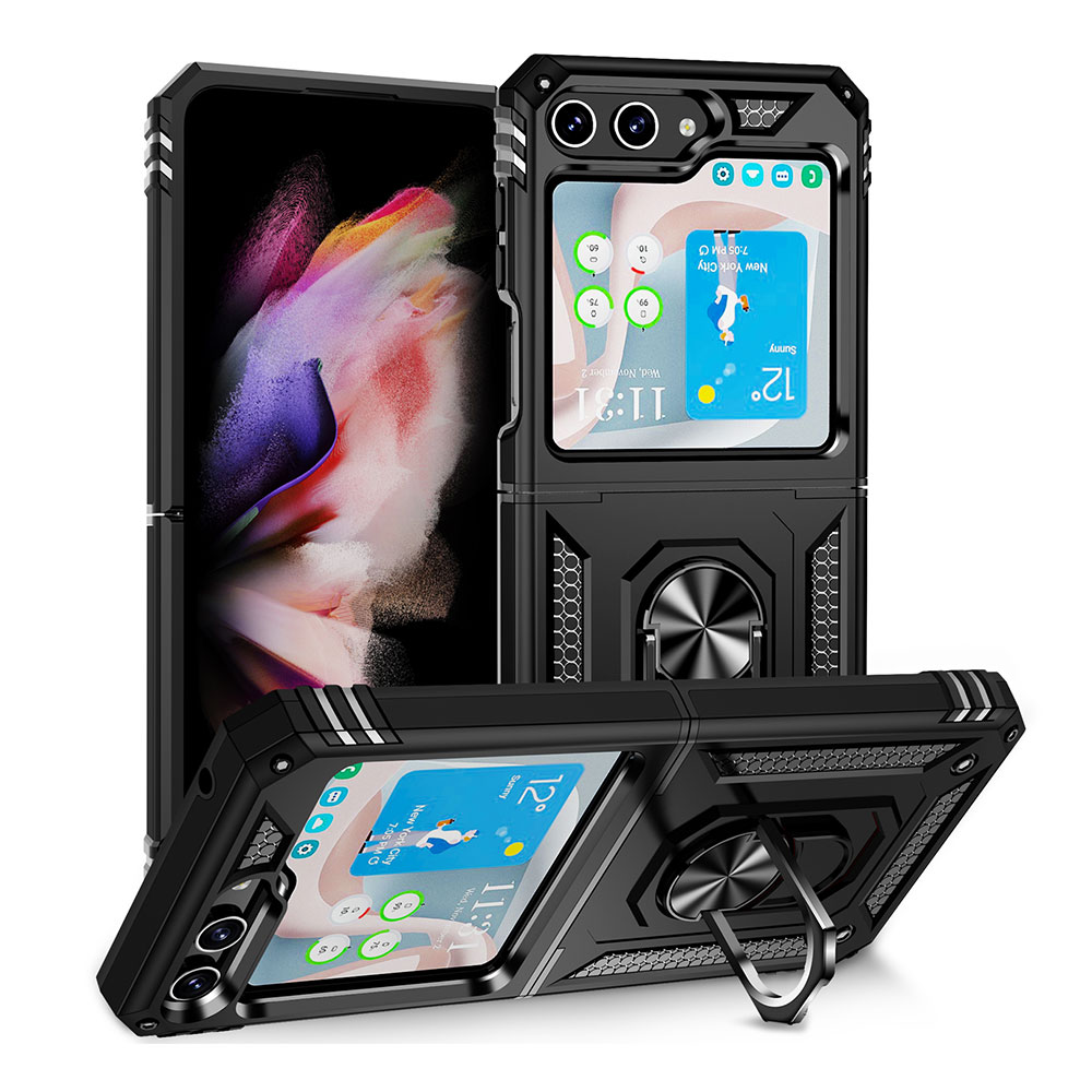 Galaxy Z Flip 5 Kılıf Zore Vega Kapak - Siyah