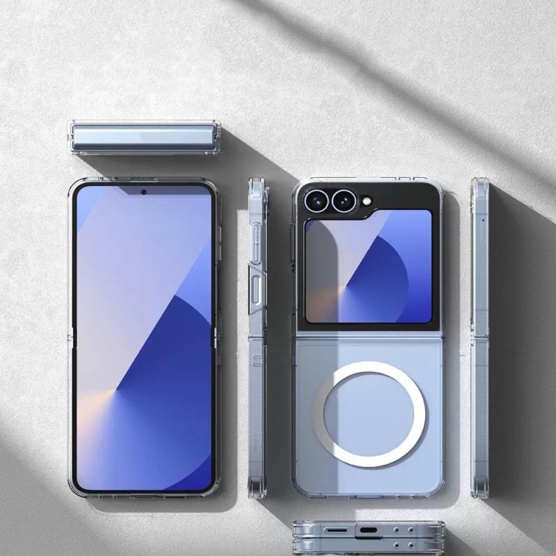 Galaxy Z Flip 6 Case Camera Protection M-safe Hard PC Zore Porto Cover - 9