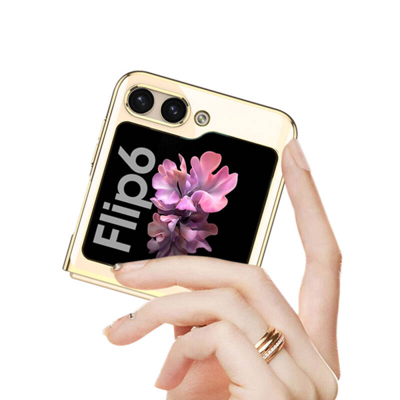 Galaxy Z Flip 6 Case Zore Full Glass Cover - 7
