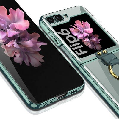 Galaxy Z Flip 6 Case Zore Ring Kipta Cover - 14