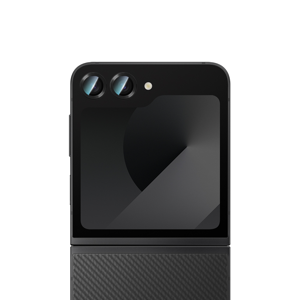 Galaxy Z Flip 6 CaseWorld Alloy Serisi Oleofobik Anti Reflective Kamera Lens Koruyucu - Siyah