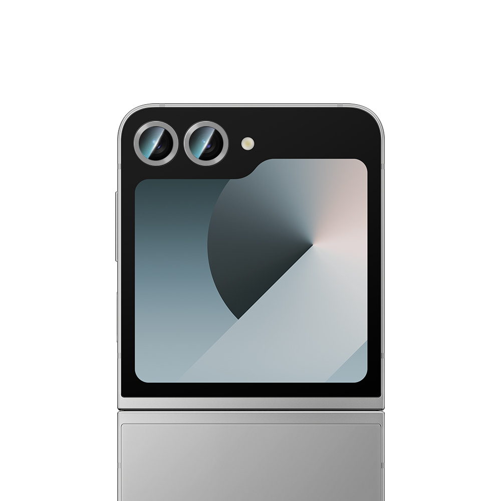 Galaxy Z Flip 6 CaseWorld Alloy Serisi Oleofobik Anti Reflective Kamera Lens Koruyucu - Gümüş